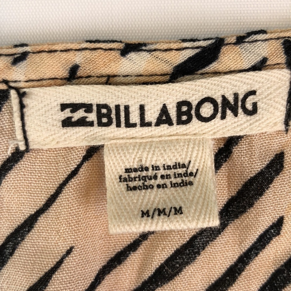 BILLABONG Short Sleeve Wrap Palms Print Mini Dress Size M - Picture 10 of 11
